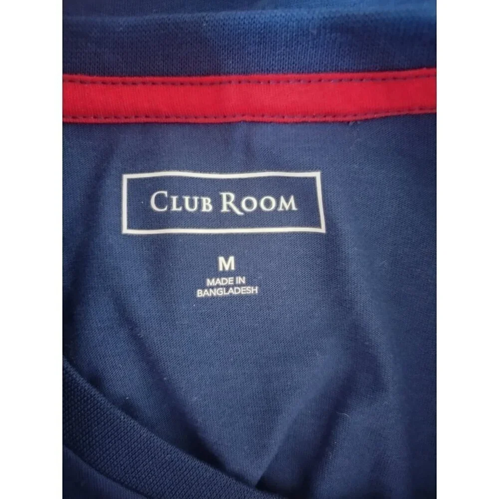 Men's Merry Christmas Long Sleeve Quilted Shirt in Navy by Club Room. NWT